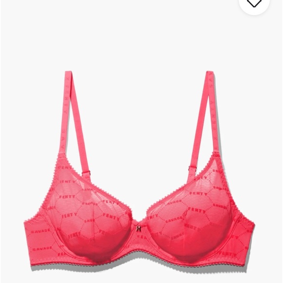 1️⃣1️⃣6️⃣ Flocked Logo Unlined Bra -SAVAGEXFENTY - Picture 3 of 4